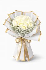 Beylikdüzü aynı gün teslim 19 beyaz gül buketi