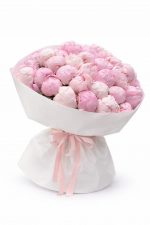 20 adet şakayık ile hazırlanmış özel tasarım şakayık buketi