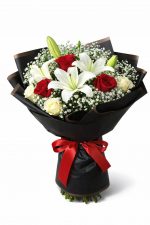 Beylikdüzü aynı gün teslim güller ve lilyumlar çiçek buketi