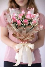 Beylikdüzü aynı gün teslim 11 pembe gül buket