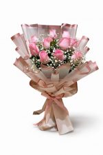 Beylikdüzü aynı gün teslim 11 pembe gül buketi