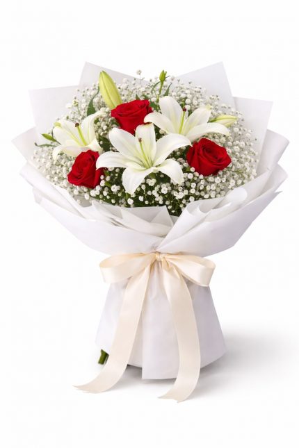 Beylikdüzü aynı gün teslim lilyumlu gül buketi