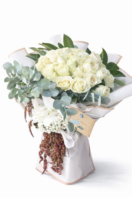 Beylikdüzü aynı gün teslim 41 beyaz gül buketi