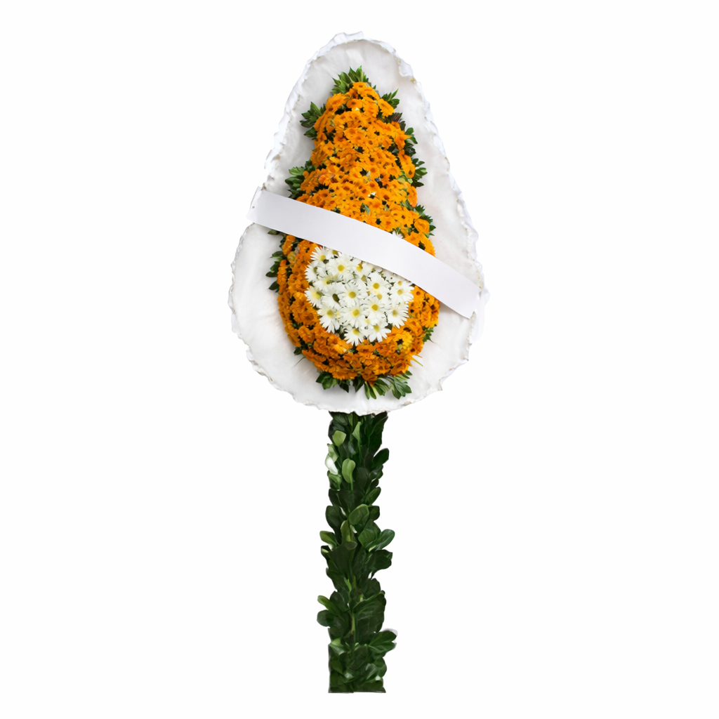 Turuncu beyaz sepet Turuncu Beyaz Sepet açılış ve organizasyon çiçeği