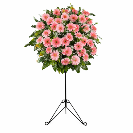 Pembe Gerbera Ferforje – TÜYAP fuar açılış çiçeği